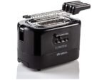 Ariete Toastime Tostapane Elettrico con Pinze a 2 Fessure 700W 9 Livelli di Doratura Nero