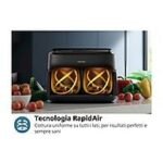 Philips NA150/00 Airfryer Serie 1000 Friggitrice ad Aria Doppio Cestello 7.1 Litri 2450W Nero - immagine 6