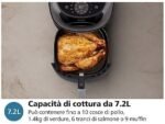 Philips NA342/00 Airfryer Serie 3000 Friggitrice ad Aria con Finestra 7.2 Litri 2000W Nero - immagine 4