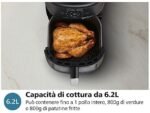 Philips NA231/00 Airfryer Serie 2000 Friggitrice ad Aria con Finestra 6.2 Litri 1700W Nero - immagine 5