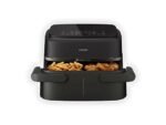 Philips NA150/00 Airfryer Serie 1000 Friggitrice ad Aria Doppio Cestello 7.1 Litri 2450W Nero