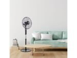 OK OSF 405026 B Ventilatore a Piantana con Telecomando 45W 5 Pale Nero e Grigio - immagine 15