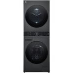 LG WashTower WT1210BBF 12/10 Kg Classe A AI DD Wi-Fi con Pompa di Calore Platinum Black