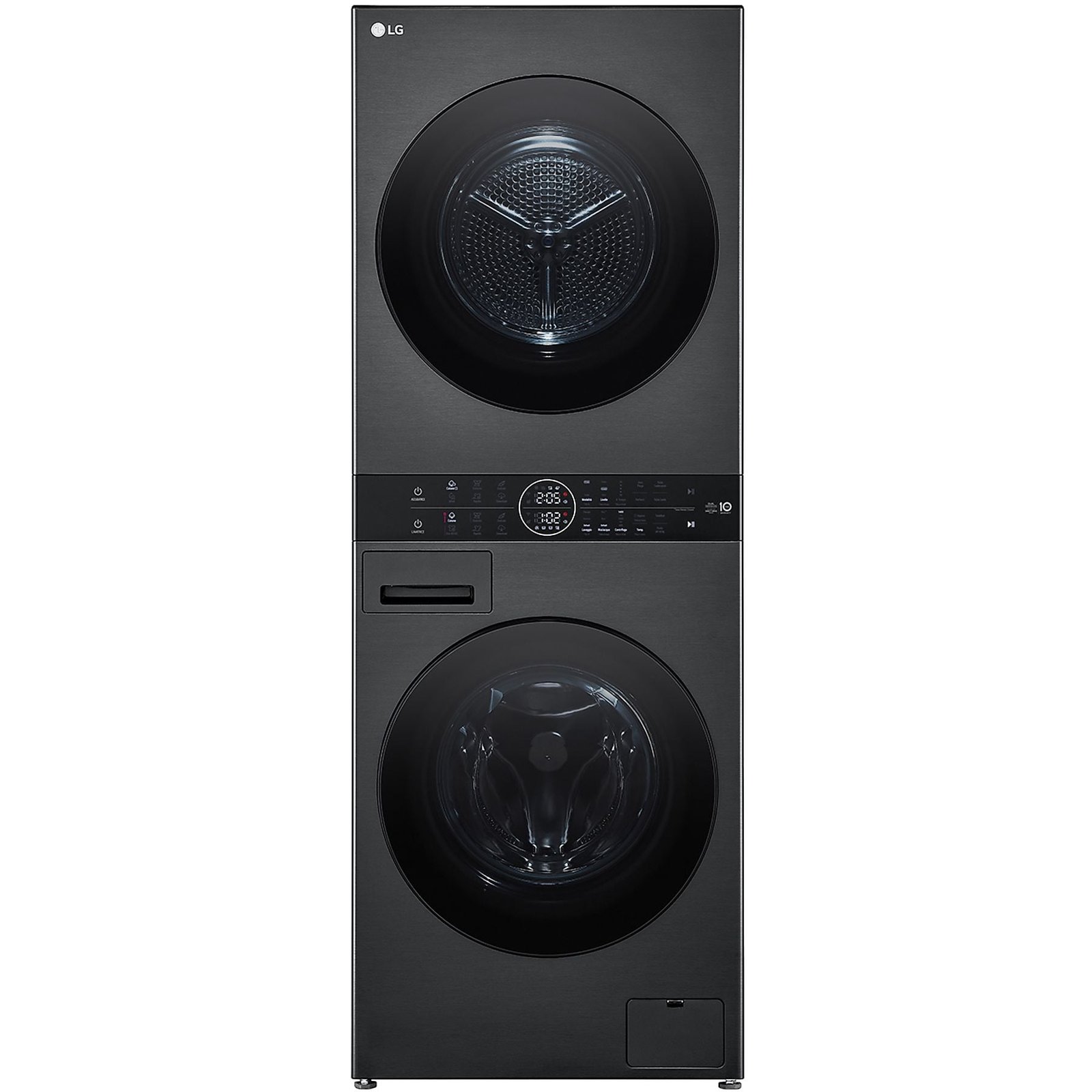 ASSET_MMS_105970048.jpg LG WashTower WT1210BBF 12/10 Kg Classe A AI DD Wi-Fi con Pompa di Calore Platinum Black - immagine 1