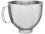 KitchenAid 5KSM5SSBHM Ciotola in Acciaio Inox Martellato 4.8L per Planetarie Silver