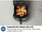 Philips Friggitrice ad Aria Serie 2000 NA221/00 - Cestello con Finestra 4.2 L, Rapid Air, 1500W, Nero - immagine 5