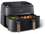 Philips Friggitrice ad Aria Serie 3000 NA352/00 - Doppio Cestello 9 L, 2750W, Nero/Oro - immagine 2