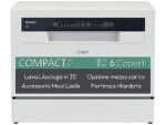 Candy Lavastoviglie Compatta Piano Tavolo CP 6E51LW - 55 cm, Bianco, Classe E