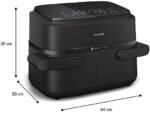 Philips Friggitrice ad Aria Serie 1000 NA150/00 - Doppio Cestello 7.1 L, RapidAir, 2450W, Nero - immagine 7