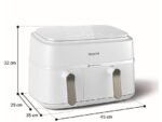 Philips Friggitrice ad Aria Serie 3000 NA353/10 - Doppio Cestello 9 L, 2750W, Bianco - immagine 3