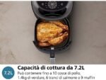 Philips Friggitrice ad Aria Serie 3000 XL NA341/10 - Cestello con Finestra 7.2 L, RapidAir Plus, 2000W, Bianco - immagine 3