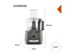 Kenwood MultiPro Compact FDP31.360GY Robot da Cucina 800W 2.1L Grigio - immagine 5