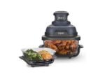 Ninja Friggitrice ad Aria Portatile Crispi 4-in-1 FN101EUGY - Contenitori in Vetro 3.8 L, 1700W, Blu