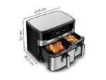 MOULINEX Dual Easy Fry XXL EZ942D Friggitrice ad Aria 11L 2700W Doppia Zona Acciaio Inox - immagine 8
