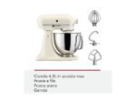 KitchenAid Artisan 5KSM125EMH Impastatrice Planetaria 300W 4.8L Milkshake - immagine 8
