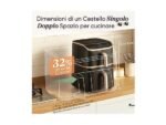 COSORI Friggitrice ad Aria Turbo Tower Pro Smart CSDC123SD - Cestello 10.8 L, Wi-Fi, 2630W, Nero/Oro - immagine 5
