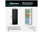 Hisense Frigorifero Combinato Libera Installazione RB440N4AFD - 200 cm, No Frost, Inox, Classe D - immagine 3