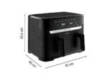 MOULINEX Dual Easy Fry EZ901N Friggitrice ad Aria 8.3L 2700W Doppia Zona Nero - immagine 8