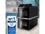 Philips Friggitrice ad Aria Verticale Serie 4000 NA461/00 - Doppio Cestello con Finestra 10 L, 2750W, PFAS Free, Nero - immagine 3
