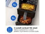 Philips Friggitrice ad Aria Verticale Serie 4000 NA461/00 - Doppio Cestello con Finestra 10 L, 2750W, PFAS Free, Nero - immagine 4