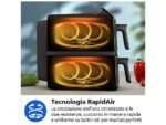 Philips Friggitrice ad Aria Verticale Serie 4000 NA461/00 - Doppio Cestello con Finestra 10 L, 2750W, PFAS Free, Nero - immagine 9