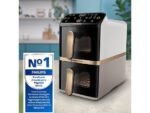 Philips Friggitrice ad Aria Verticale Serie 4000 NA462/80 Doppio Cestello con Finestra 10 L, 2750W, PFAS Free, Bianco - immagine 3