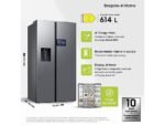Samsung Frigorifero Americano Side-by-Side RS90F65EDTEF - 621 L, No Frost, Wi-Fi, Metal Inox, Classe E - immagine 2