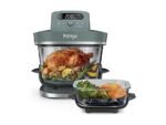 Ninja Friggitrice ad Aria Crispi Pro XL 7-in-1 AS101EUGY - Contenitore in Vetro 5.7 L, 2050W, Grigio