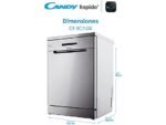 Candy Lavastoviglie a Libera Installazione CF 3C7L0X - 60 cm, Inox, Wi-Fi, Smart Door, Classe C - immagine 5
