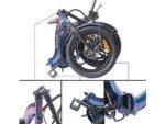 Fafrees F20 Pro Fat Bike Elettrica Pieghevole 250W 36V 20Ah Ruote 20'' Meccanica Viola - immagine 8