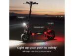 iScooter iX8 Monopattino Elettrico 2400W 20Ah Ruote Grandi 12'' Freni a Disco Nero Rosso - immagine 9