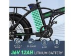 Hitway BK11 Bicicletta Elettrica Pieghevole 250W 36V Ruote 20 Alluminio Verde - immagine 2