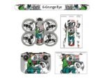 Wigento Set Adesivi Protettivi Skin Design Multicolore per DJI Neo Drone e Controller - immagine 5