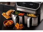 Ariete Friggitrice ad Aria Airy Fryer Dual Metal 4625/00 - 2 Cestelli 3.6 kg, Touch, 2100W, Nero/Silver - immagine 5