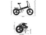 Lankeleisi G660 Bicicletta Elettrica Pieghevole Ruote 20'' Autonomia 30km Rosso - immagine 9