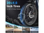 Hitway BK6S Plus Fat Bike Elettrica Pieghevole Smart 250W 1200Wh Ruote 20 Carbonio Nero - immagine 3