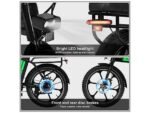 Colorway BK5S Bicicletta Elettrica Pieghevole 250W 36V 12Ah Ruote 16'' Carbonio - immagine 6