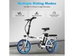 Colorway BK5S Bicicletta Elettrica Pieghevole 250W 36V 12Ah Ruote 16'' Carbonio Variante - immagine 2