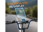 UrLife E20 Citybike Elettrica Pieghevole 500W Ruote 20'' 50km Autonomia Blu Nero - immagine 7