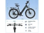 Hitway BK18S Citybike Elettrica Smart 250W 36V Ruote 27.5'' Sblocco App NFC Alluminio Nero - immagine 9