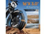 UrLife T16 Citybike Elettrica Pieghevole Ruote 16'' 120km Autonomia Nero - immagine 6