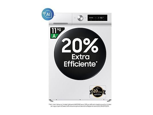 ASSET_MP_170833588.jpg Samsung WW11DB7B34GWU3 11kg AI Ecobubble 1400 giri Classe A - immagine 1