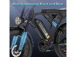 Colorway BK29G All Terrain Bike Elettrica 250W 36V Ruote 20'' Biammortizzata Carbonio - immagine 6