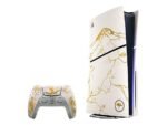 Sony PlayStation 5 Slim Disc Ghost of Yotei Gold Limited Edition Bundle 1TB Bianco / Dorato