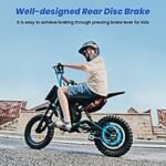 iScooter A14 Motocicletta Elettrica per Bambini a Partire da 8 Anni Rosso - immagine 7