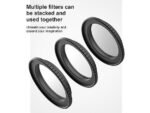 Wigento Gabbia di Supporto con Maniglia e Staffa per DJI Osmo Action 6 Nero - immagine 5