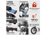 Hitway BK28 All Terrain Fat Bike Elettrica 250W 48V 25Ah Ruote 20" Idraulica Nero - immagine 2