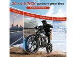 Hitway BK28 All Terrain Fat Bike Elettrica 250W 48V 25Ah Ruote 20" Idraulica Nero - immagine 4