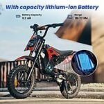iScooter A14 Motocicletta Elettrica per Bambini a Partire da 8 Anni Rosso - immagine 5