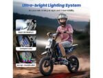 iScooter A14 Motocicletta Elettrica per Bambini a Partire da 8 Anni Blu - immagine 6